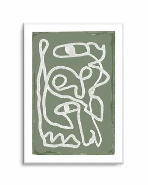 Green Abstract Lines by Sharyn Bursic by oliveetoriel.com, a Prints for sale on Style Sourcebook