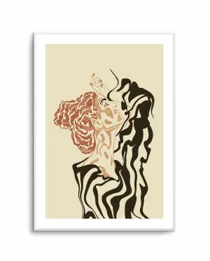 Woman In a Striped Blouse by Sannel Larson by oliveetoriel.com, a Prints for sale on Style Sourcebook