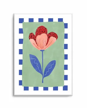 Stylized Flower With Red Petals And Black Dots by Elena Ristova by oliveetoriel.com, a Prints for sale on Style Sourcebook