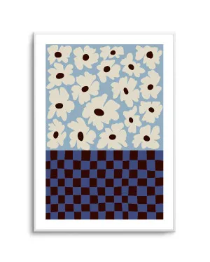 Flowers Checkerboard by Miho Art Studio by oliveetoriel.com, a Prints for sale on Style Sourcebook