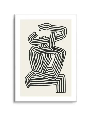 Stripe Woman Portrait by Little Dean by oliveetoriel.com, a Prints for sale on Style Sourcebook