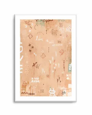 Love Is All Around by Jackie Green by oliveetoriel.com, a Prints for sale on Style Sourcebook