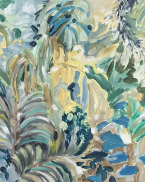 Abstract Botanical Wallpaper Mural in Emerald Green Wallpaper by oliveetoriel.com, a Wallpaper for sale on Style Sourcebook
