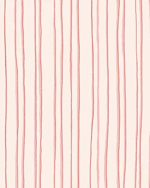 Sorbet Pink Stripes Wallpaper by oliveetoriel.com, a Wallpaper for sale on Style Sourcebook