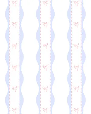 Lola Preppy Pink Bow By the Roll Wallpaper by oliveetoriel.com, a Wallpaper for sale on Style Sourcebook