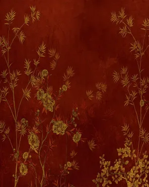 Imperial Bloom in Burgundy Wallpaper by oliveetoriel.com, a Wallpaper for sale on Style Sourcebook