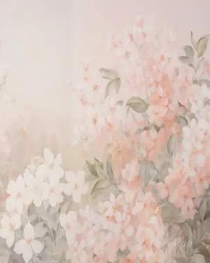Blush Petal Florals Wallpaper Mural by oliveetoriel.com, a Wallpaper for sale on Style Sourcebook