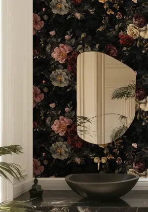 Black Floral No II Wallpaper by oliveetoriel.com, a Wallpaper for sale on Style Sourcebook