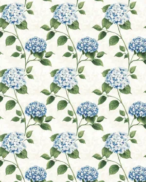 Garden Serenity in Light Blue Hydrangea Wallpaper by oliveetoriel.com, a Wallpaper for sale on Style Sourcebook