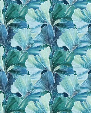 Ginkgo in Blue Wallpaper by oliveetoriel.com, a Wallpaper for sale on Style Sourcebook