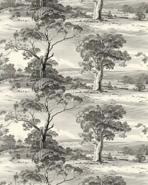 Vintage Eucalyptus Trees Wallpaper by oliveetoriel.com, a Wallpaper for sale on Style Sourcebook