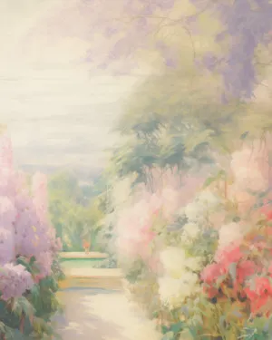 Bridgerton Garden Wallpaper Mural by oliveetoriel.com, a Wallpaper for sale on Style Sourcebook