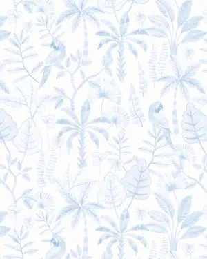 Exotic Oasis in Azure Blue Wallpaper by oliveetoriel.com, a Wallpaper for sale on Style Sourcebook
