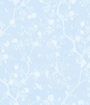 Bird Song in Light Blue Wallpaper by oliveetoriel.com, a Wallpaper for sale on Style Sourcebook