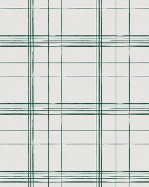 Inky Plaid Dark Green Wallpaper by oliveetoriel.com, a Wallpaper for sale on Style Sourcebook