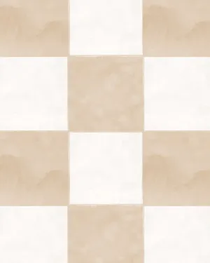 Large Watercolour Check Beige Wallpaper by oliveetoriel.com, a Wallpaper for sale on Style Sourcebook