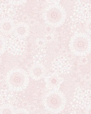 Posy Blossom Soft Pink Wallpaper by oliveetoriel.com, a Wallpaper for sale on Style Sourcebook