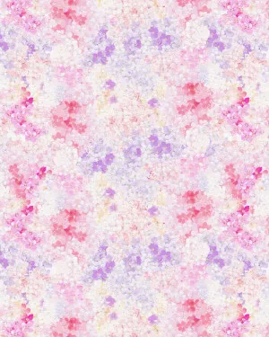 Delicate Hydrangea in Soft Pink & Lilac Wallpaper by oliveetoriel.com, a Wallpaper for sale on Style Sourcebook