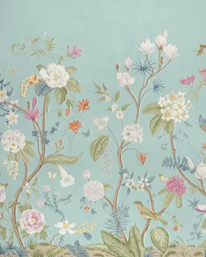 Vibrant Chinoiserie in Blue Wallpaper by oliveetoriel.com, a Wallpaper for sale on Style Sourcebook