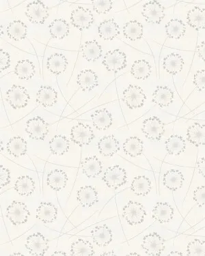 Dandelion's in Spring in Soft Grey Wallpaper by oliveetoriel.com, a Wallpaper for sale on Style Sourcebook