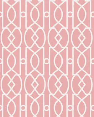 Trellis Luxe in Peach Pink Wallpaper by oliveetoriel.com, a Wallpaper for sale on Style Sourcebook