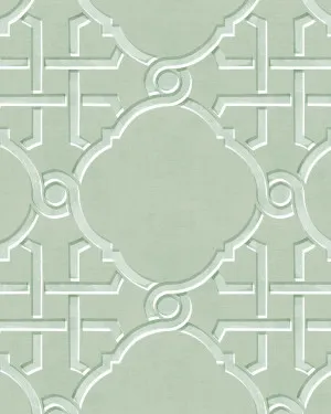 Extravagant Trellis in Sage Green Wallpaper by oliveetoriel.com, a Wallpaper for sale on Style Sourcebook