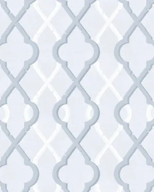 Painted Lattice in Coastal Blue Wallpaper by oliveetoriel.com, a Wallpaper for sale on Style Sourcebook