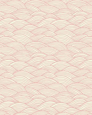Waves for Days in Peach Wallpaper by oliveetoriel.com, a Wallpaper for sale on Style Sourcebook