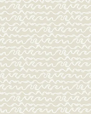 Squiggly Waves in Beige Wallpaper by oliveetoriel.com, a Wallpaper for sale on Style Sourcebook