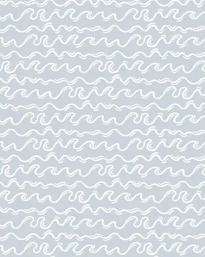 Squiggly Waves in Faded Blue Wallpaper by oliveetoriel.com, a Wallpaper for sale on Style Sourcebook