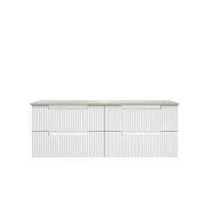 Neva Wall Hung 1500mm - Flat Stone Top, Alpine by Aulic, a Vanities for sale on Style Sourcebook