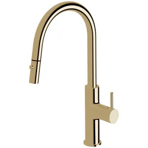 Sussex Taps Virgo Sink Mixer Pull Out Spray Tap LUXPVD Pure Gold VGSMPOS01-59 by Sussex Taps, a Kitchen Taps & Mixers for sale on Style Sourcebook