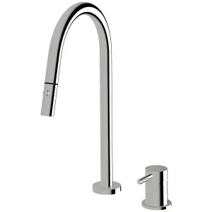 Sussex Taps Virgo Hob Set Pull Out Spray Tap Knurled Chrome VGHMSPOS01-K by Sussex Taps, a Kitchen Taps & Mixers for sale on Style Sourcebook