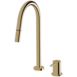 Sussex Taps Virgo Hob Set Pull Out Spray Tap LUXPVD Pure Gold VGHMSPOS01-59 by Sussex Taps, a Kitchen Taps & Mixers for sale on Style Sourcebook