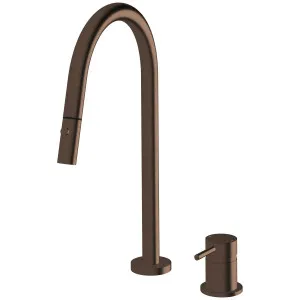 Sussex Taps Virgo Hob Set Pull Out Spray Tap Living Rustic Bronze VGHMSPOS01-21 by Sussex Taps, a Kitchen Taps & Mixers for sale on Style Sourcebook