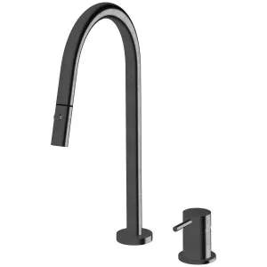 Sussex Taps Virgo Hob Set Pull Out Spray Tap LUXPVD Brushed Smoke Gunmetal VGHMSPOS01-54 by Sussex Taps, a Kitchen Taps & Mixers for sale on Style Sourcebook