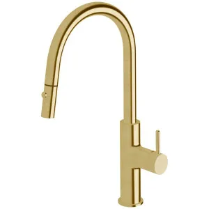 Sussex Taps Virgo Sink Mixer Pull Out Spray Tap LUXPVD Brushed Pure Gold VGSMPOS01-60 by Sussex Taps, a Kitchen Taps & Mixers for sale on Style Sourcebook