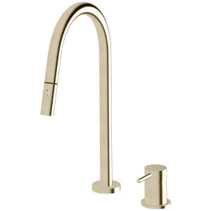 Sussex Taps Virgo Hob Set Pull Out Spray Tap LUXPVD Platinum Gold VGHMSPOS01-62 by Sussex Taps, a Kitchen Taps & Mixers for sale on Style Sourcebook