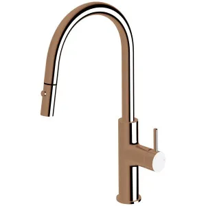 Sussex Taps Virgo Sink Mixer Pull Out Spray Tap LUXPVD Silk Rose Gold VGSMPOS01-65 by Sussex Taps, a Kitchen Taps & Mixers for sale on Style Sourcebook