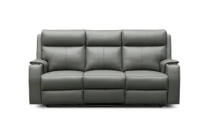Langford Leather 3 Seat Recliner Milk Chocolate N192 by Focus On Furniture, a Sofas for sale on Style Sourcebook