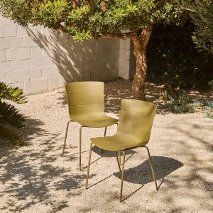 Ravello Indoor/Outdoor Dining Chair - Set of Two - Olive Green - Mocka by Mocka., a Outdoor Chairs for sale on Style Sourcebook