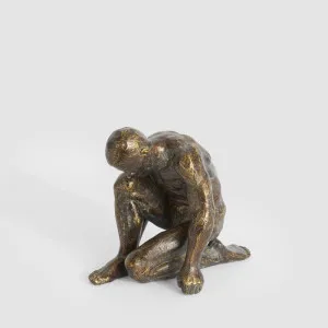 Resting Man Sculpture Antique Finish by Florabelle Living, a Statues & Ornaments for sale on Style Sourcebook