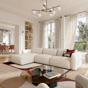 CELESTE - Fabric Left-hand Chaise Sofa by European Lifestyle, a Sofas for sale on Style Sourcebook