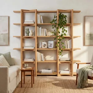 JANOA - Oak Large 5-shelf Bookcase by European Lifestyle, a Bookshelves for sale on Style Sourcebook
