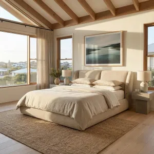 MALO - Fabric Storage Bed - King Size by European Lifestyle, a Beds & Bed Frames for sale on Style Sourcebook