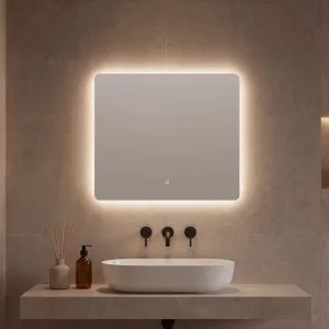 NOAM - LED Bathroom Mirror - Touch - 80 x 70 cm by European Lifestyle, a Illuminated Mirrors for sale on Style Sourcebook