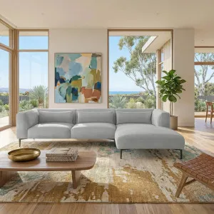 TESSIE - Linen Right-hand Chaise Sofa by European Lifestyle, a Sofas for sale on Style Sourcebook