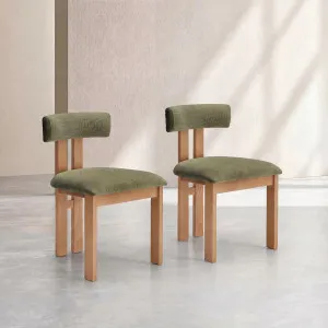 DALYA - Oak & Fabric Set of 2 Chairs by European Lifestyle, a Dining Chairs for sale on Style Sourcebook