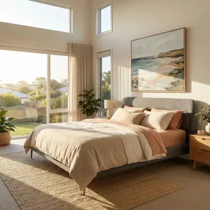 IZMIR - Fabric Bed - Queen Size by European Lifestyle, a Beds & Bed Frames for sale on Style Sourcebook