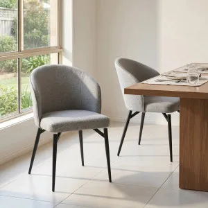 SPINNE - Fabric & Metal Set of 2 Dining Chairs by European Lifestyle, a Dining Chairs for sale on Style Sourcebook